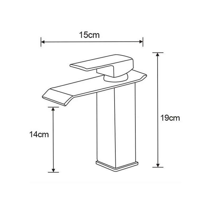 Mexen Apus Waschbeckenarmatur, schwarz - 744700-70