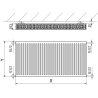 Mexen C22 Plattenheizkörper 300 x 500 mm, seitlicher Anschluss, 467 W, weiß - W422-030-050-00