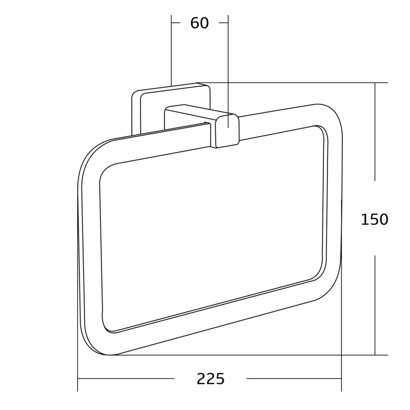 Mexen Asis Handtuchhalter, gold - 7017632-50