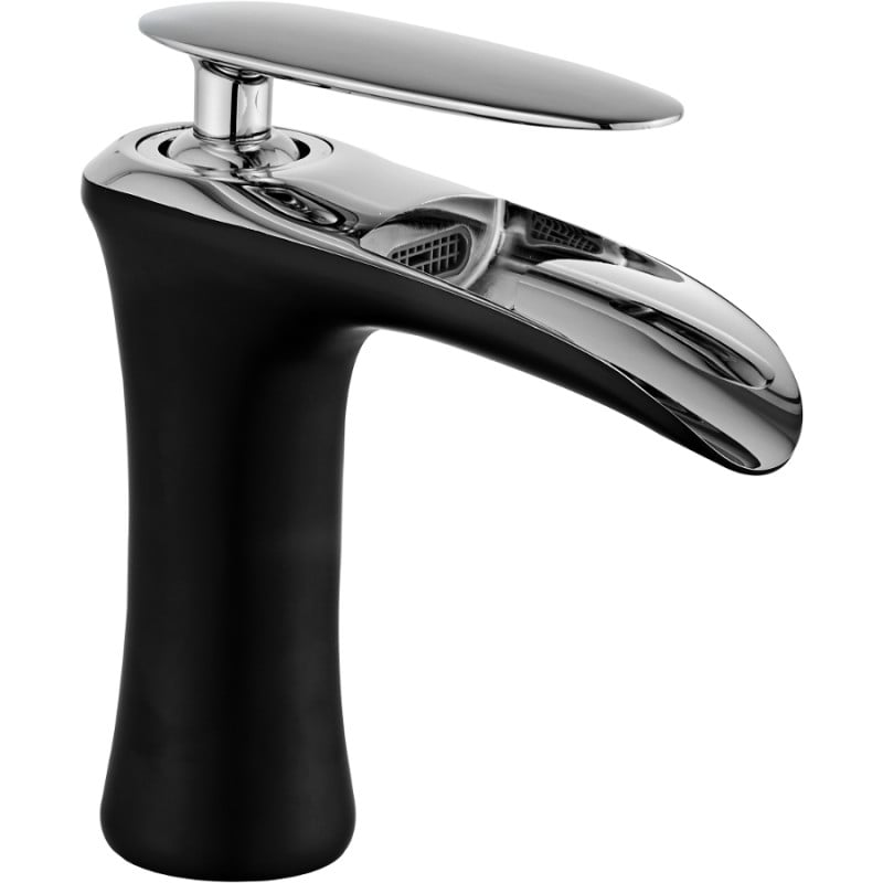 Mexen Lyra Waschtischarmatur, schwarz/chrom - 745300-07