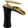 Mexen Lyra Waschtischarmatur, schwarz/gold - 745300-75