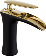 Mexen Lyra Waschtischarmatur, schwarz/gold - 745300-75