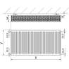 Mexen C33 Plattenheizkörper 400 x 1000 mm, seitlicher Anschluss, 1689 W, weiß - W433-040-100-00
