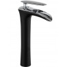 Mexen Lyra hoher Waschtischarmatur, schwarz/chrom - 745310-07