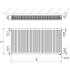 Mexen CV22 Plattenradiator 300 x 400 mm, unterer Anschluss, 373 W, weiß - W622-030-040-00
