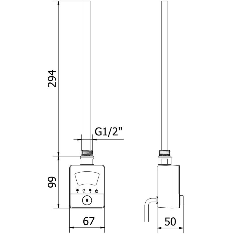 Mexen FA-BG8 elektrische Heizstab 300 W, weiß - W957-0300-20