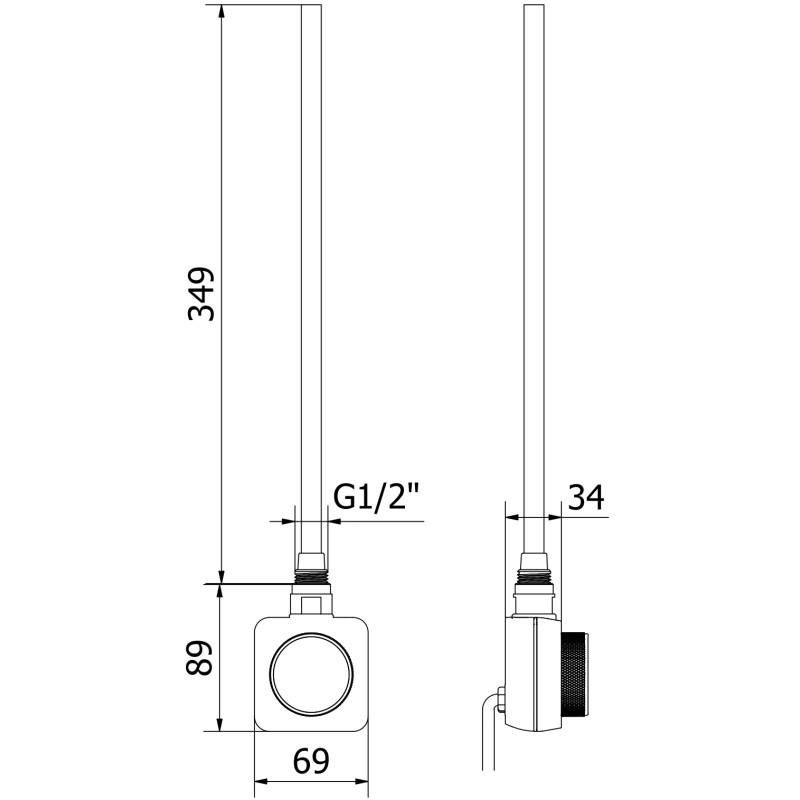 Mexen FA-FD14 300-W-Elektroheizstab, schwarz - W956-0300-70