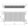 Mexen CV33 Plattenheizkörper 900 x 1400 mm, unterer Anschluss, 4455 W, weiß - W633-090-140-00
