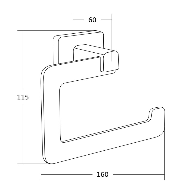 Mexen Asis Toilettenpapierhalter, golden - 7017633-50