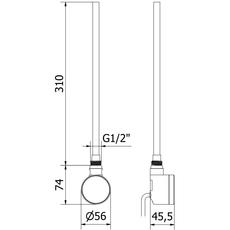 Mexen FA-D22 elektrische Heizung 300 W, weiß - W955-0300-20