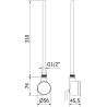 Mexen FA-D22 elektrische Heizpatrone 300 W, weiß - W955-0300-20