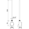 Mexen FA-D22 elektrische Heizung 300 W, weiß - W955-0300-20