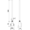 Mexen FA-S Elektroheizstab mit Wi-Fi, 600 W, weiß - W954-0600-20