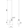 Mexen FA-D Elektroheizkörper 300 W, schwarz - W950-0300-70