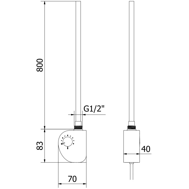 Mexen FA-D elektrische Heizung 900 W, weiß - W950-0900-20