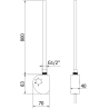 Mexen FA-D Elektroheizelement 900 W, weiß - W950-0900-20