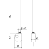 Mexen FA-D Elektrische Heizpatrone 600 W, schwarz - W950-0600-70