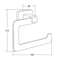 Mexen Asis Toilettenpapierhalter, schwarz - 7017633-70