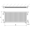 Mexen CV11 Flachheizkörper 600 x 900 mm, unterer Anschluss, 840 W, weiß - W611-060-090-00