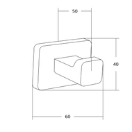 Mexen Asis Handtuchhaken, schwarz - 7017635-70