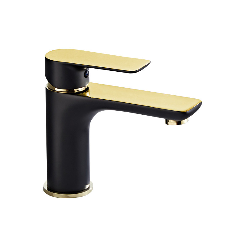 Mexen Alfa Waschbeckenarmatur, schwarz/gold - 745700-75
