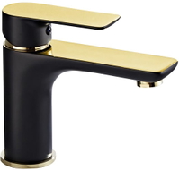Mexen Alfa Waschbeckenarmatur, schwarz/gold - 745700-75
