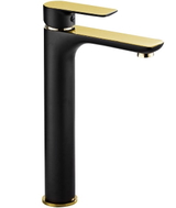 Mexen Alfa hoher Waschtischarmatur, schwarz/gold - 745710-75