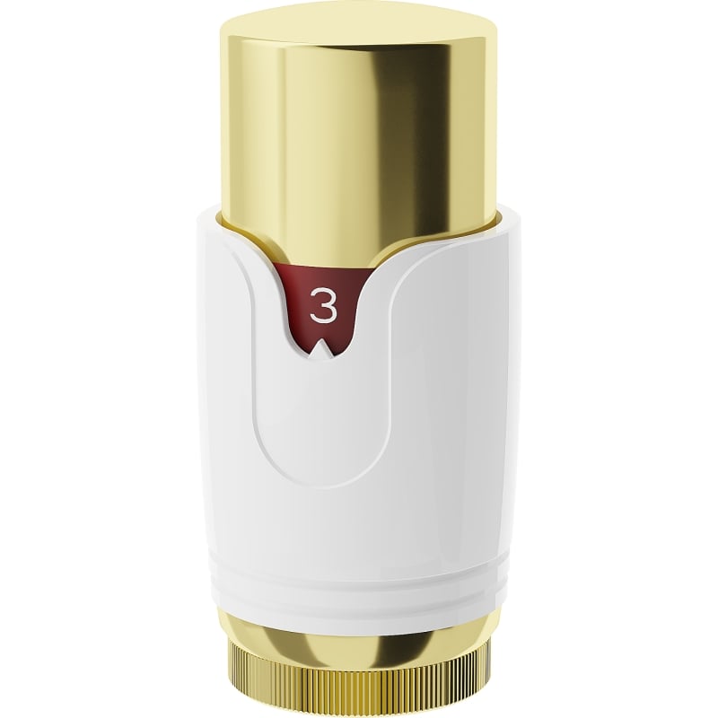 Mexen Uni-H Thermostatkopf für Heizkörper, weiß/gold - W900-000-25