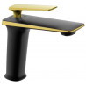 Mexen Purus Waschtischarmatur, schwarz/gold - 745800-75