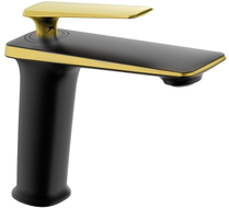Mexen Purus Waschtischarmatur, schwarz/gold - 745800-75