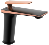 Mexen Purus Waschbeckenarmatur, schwarz/roségold - 745800-76