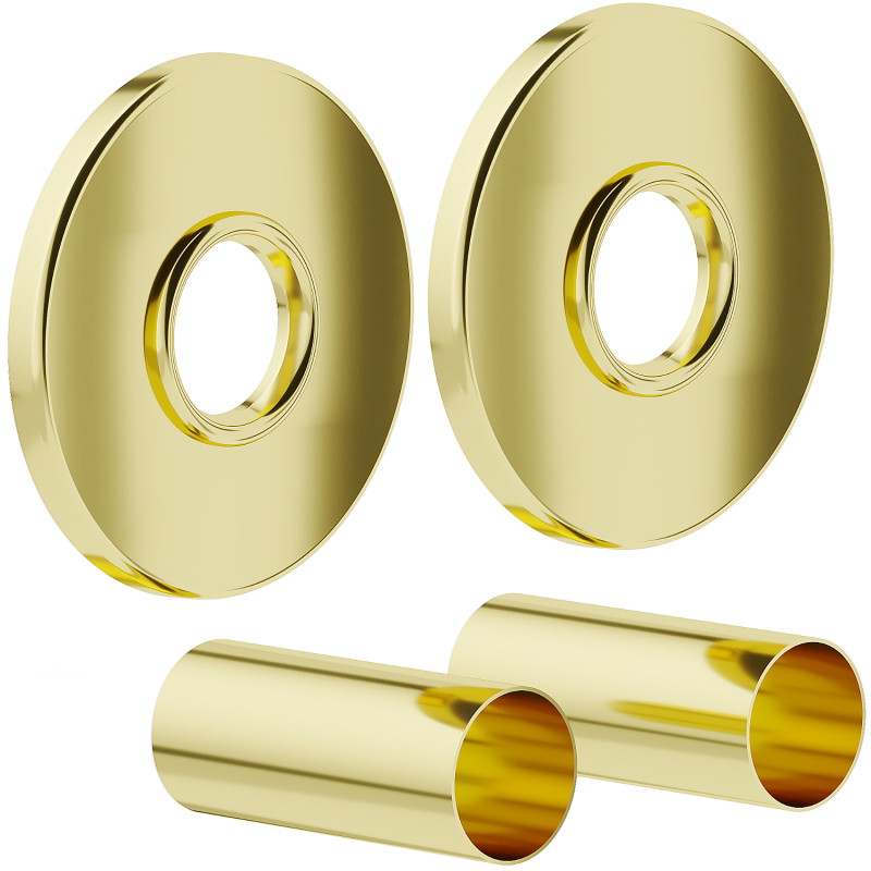 Mexen 1R Einzelnes Abdeckset für Heizkörper, Gold - W904-000-50
