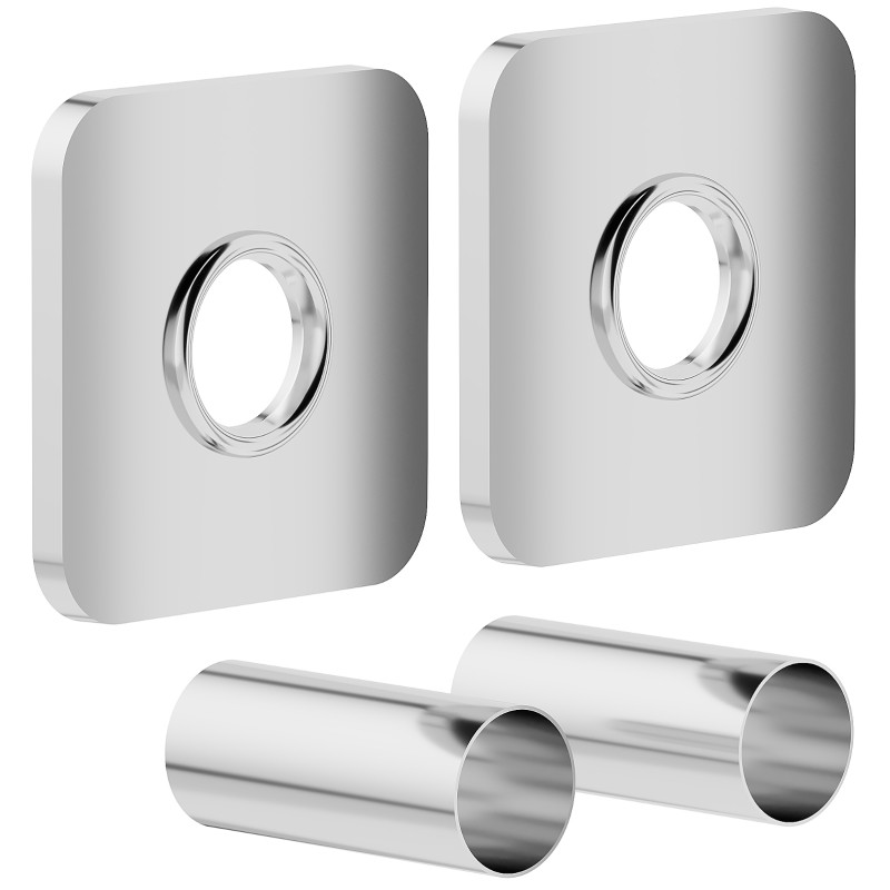 Mexen 1S Einzelnes Abdeckset für Heizkörper, Chrom - W909-000-01