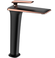 Mexen Purus hoher Waschtischhahn, schwarz/roségold - 745810-76