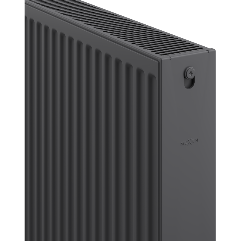 Mexen C22 Plattenheizkörper 400 x 1200 mm, seitlicher Anschluss, 1422 W, Anthrazit - W422-040-120-66