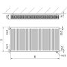 Mexen CV22 Plattenheizkörper 400 x 2000 mm, Bodenanschluss, 2371 W, Anthrazit - W622-040-200-66