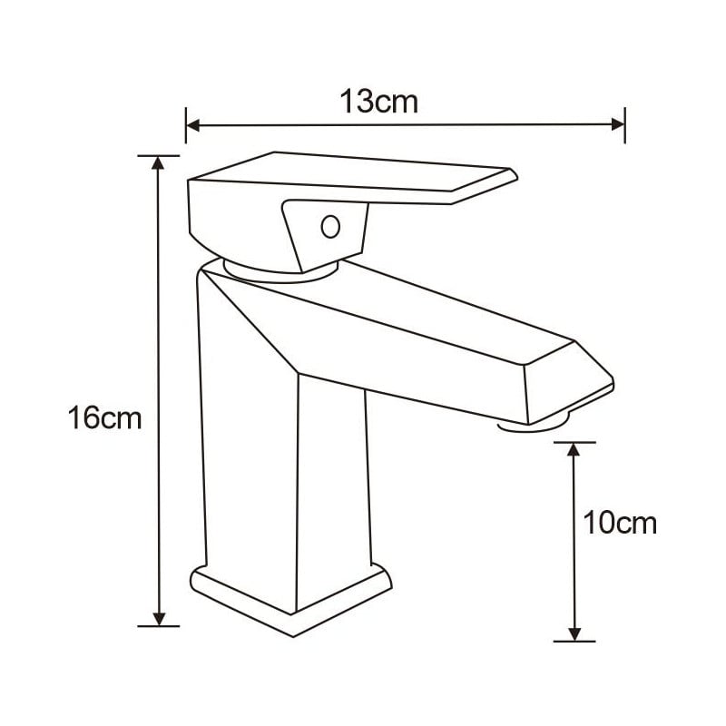 Mexen Zila Waschbeckenarmatur, schwarz - 746800-70