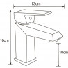 Mexen Zila Waschbeckenarmatur, schwarz - 746800-70