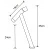 Mexen Astro hoher, schwarzer Waschtischarmatur - 746910-70