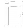 Mexen Lynx hoher Waschtischarmatur, Chrom - 745910-00