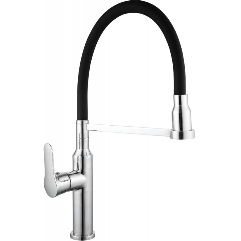 Mexen Edna Küchenarmatur, Chrom/Schwarz - 672900-00