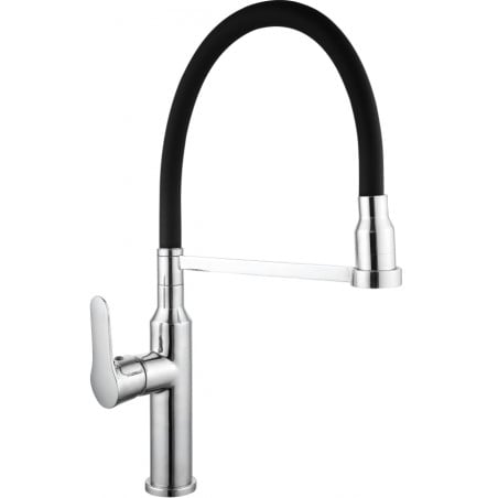 Mexen Edna Küchenarmatur, Chrom/Schwarz - 672900-00