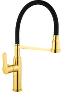 Mexen Edna Küchenarmatur, Gold/Schwarz - 672900-57
