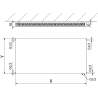 Mexen Flat CVF11 Plattenheizkörper 300 x 1200 mm, unterer Anschluss, 546 W, weiß - W611F-030-120-00