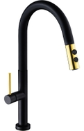 Mexen Ava Küchenarmatur, schwarz/gold - 672800-75