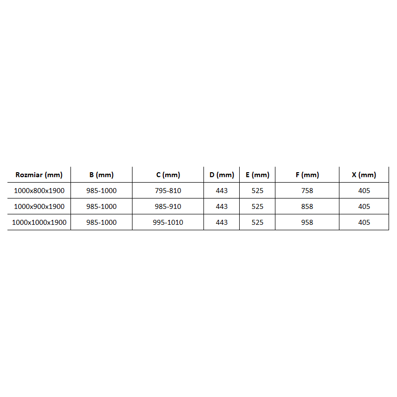 Mexen Omega-3S 3-seitige Duschkabine, Schiebetür 100 x 100 cm, transparent, Chrom - 825-100-100-01-00-3S
