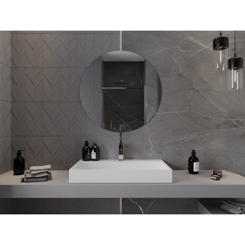 Mexen Alto rundes Badezimmerglas 80 cm - 9853-080-080-000-00