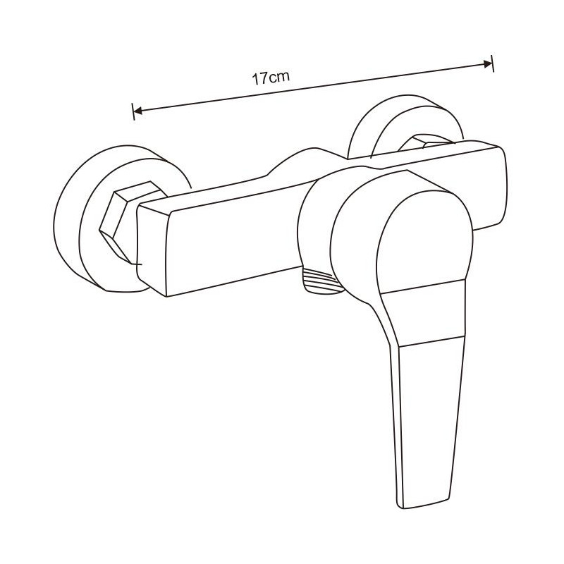 Mexen Caro Duschbatterie, Chrom - 746640-00