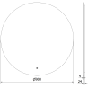 Mexen Erg runde, beleuchtete Badezimmerspiegel, 90 cm, LED 6000K, Antibeschlag - 9823-090-090-611-00