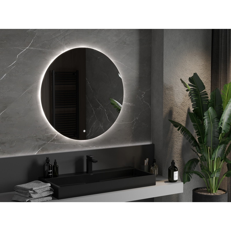 Mexen Erg runde, beleuchtete Badezimmerspiegel, 90 cm, LED 6000K, Antibeschlag - 9823-090-090-611-00
